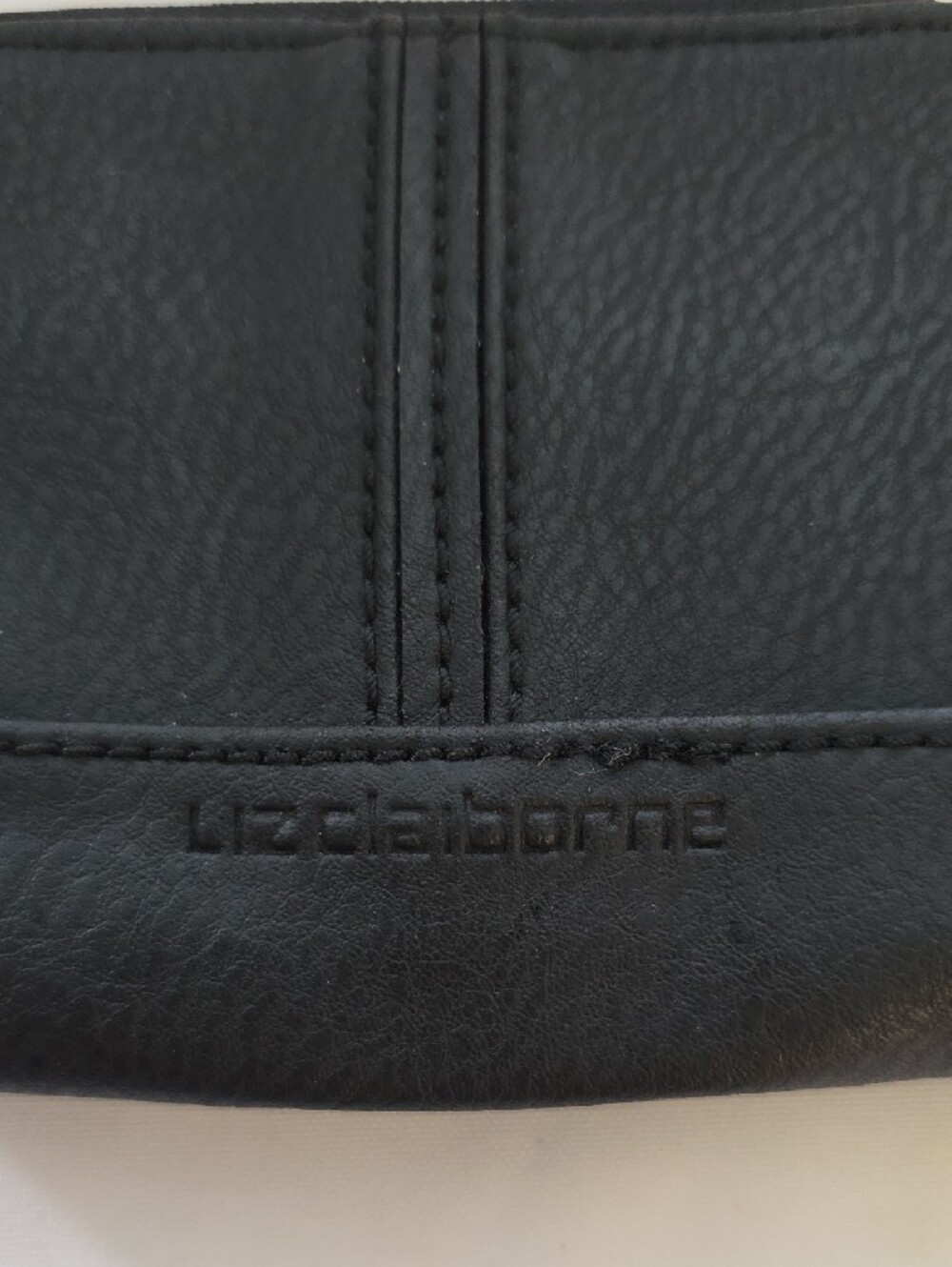 Vintage Liz Claiborne Leather Black Compact Zip Wallet New Old Stock With Tags - Picture 3 of 11